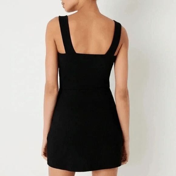 PINK Victorias Secret Black Ribbed Square Neck Active Mini Dress/Shorts XXL 10/1 - Picture 9 of 12